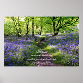 Blue bells forest, Christian poster, psalm 89 ポスター