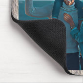 Blue best grandpa ever the times マウスパッド (コーナー)