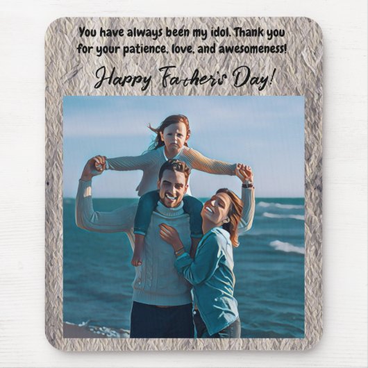 Blue best grandpa ever the times マウスパッド (正面)