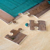 Blue Bicycle and Door in Summer ジグソーパズル (側面)