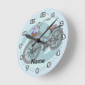 Blue Bike  Clock ラウンド壁時計 (傾斜)