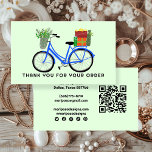 Blue Bike Giftお客様注文QRコード 名刺<br><div class="desc">休暇のお客様の購入に含める完璧なカード。このカスタマイズ可能な名刺の文字、フォント、色を変更する。必要に応じてソーシャルメディアのアイコンを編集す保る。すべてのアイコンを編集するか、必要なものだけを編集する。私の手描き柄を君のために。WebサイトをQRコードに追加するか、デザインから削除する。私の店で他の名刺デザインをチェックするもしか、何か好きなことを教えてカスタムくれ！</div>