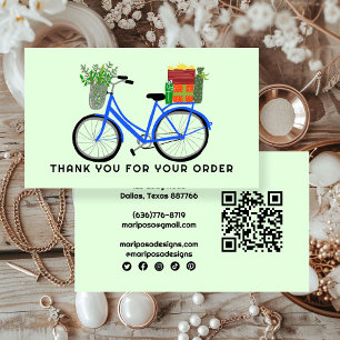 Blue Bike Giftお客様注文QRコード 名刺