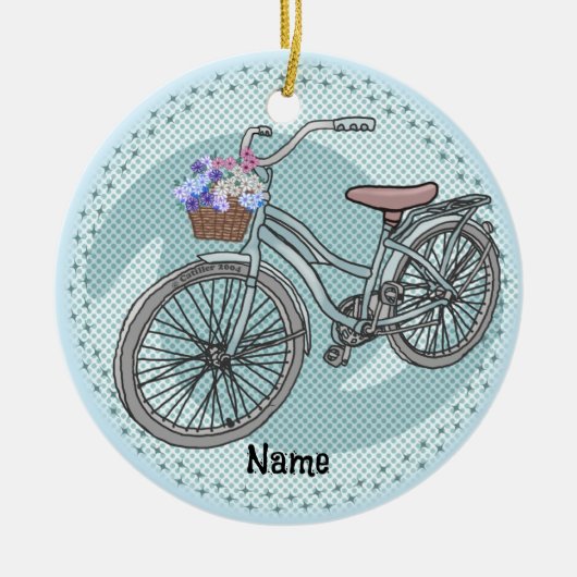 Blue Bike  Ornament セラミックオーナメント (正面)