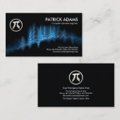 Blue Binary Code Sound Wave Data Scientist 名刺 (正面/裏面)