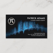Blue Binary Code Sound Wave Data Scientist 名刺 (正面)