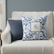 Blue Bird Chinoiserie Monogram
