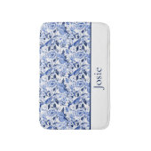 Blue Bird Chinoiserie Monogram バスマット (正面縦)
