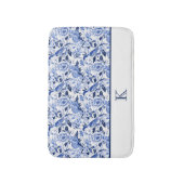 Blue Bird Chinoiserie Monogram  バスマット (正面縦)