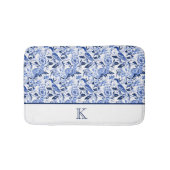 Blue Bird Chinoiserie Monogram  バスマット (正面)