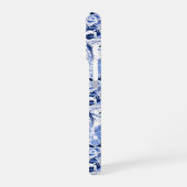 Blue Bird Chinoiserie Monogram  iPhoneケース (左側面)