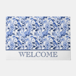 Blue Bird Chinoiserie Welcome ドアマット