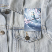 Blue Bird Floral Button 缶バッジ (インサイチュ)