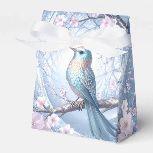 Blue Bird Floral Favor Box フェイバーボックス (正面サイド)