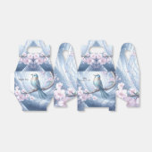 Blue Bird Floral Favor Box フェイバーボックス (折り畳みなし)