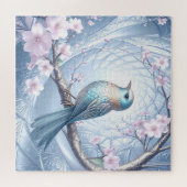 Blue Bird Floral Jigsaw Puzzle ジグソーパズル (横)