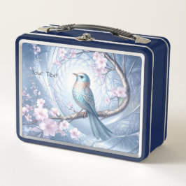Blue Bird Floral Metal Lunch Box メタルランチボックス