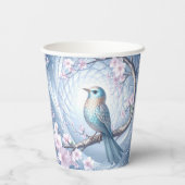 Blue Bird Floral Paper Cups 紙コップ (裏面)
