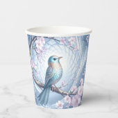 Blue Bird Floral Paper Cups 紙コップ (正面)
