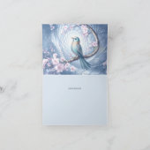 Blue Bird Floral Thank You Card サンキューカード (内部)