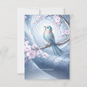 Blue Bird Floral Thank You Card サンキューカード (裏面)