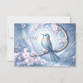 Blue Bird Floral Thank You Card サンキューカード