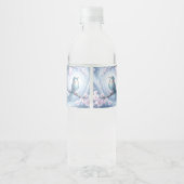 Blue Bird Floral Water Bottle Label ペットボトルラベル (裏面)