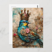 Blue Bird in a Crown ポストカード (正面/裏面)