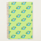 Blue Bird Nests Colorful Eggs Green Leaves Nature プランナー手帳 (正面)