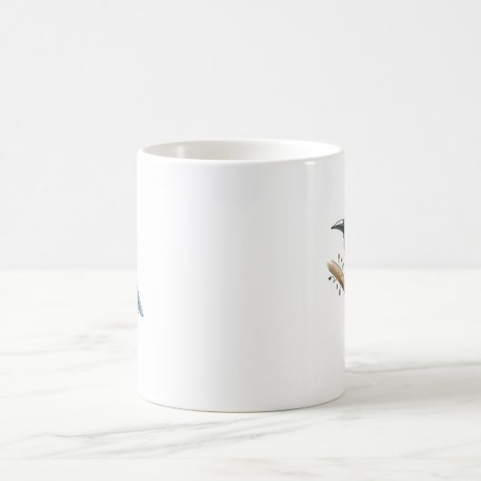Blue Bird on a Branch Coffee Mug コーヒーマグカップ (中央)