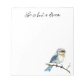 Blue Bird on a Tree Branch ノートパッド (正面)