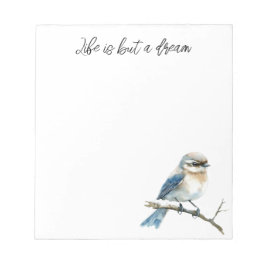 Blue Bird on a Tree Branch ノートパッド