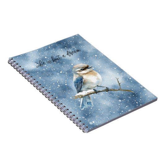 Blue Bird on a Tree Branch ノートブック (右側)