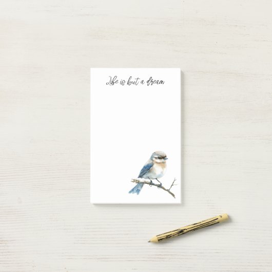 Blue Bird on a Tree Branch ポストイット (デスク上)