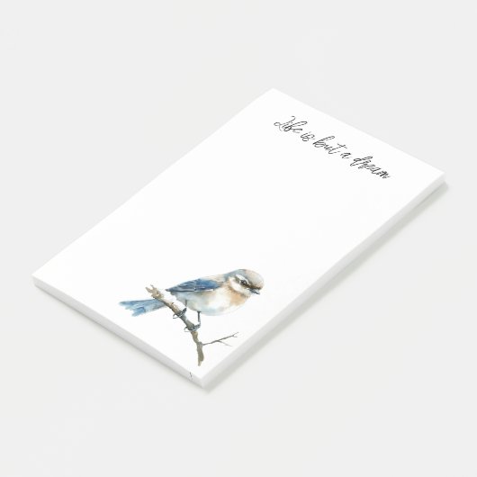 Blue Bird on a Tree Branch ポストイット (アングル)