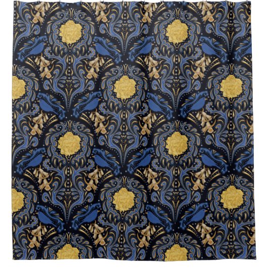 Blue Bird Shower Curtain シャワーカーテン (正面)