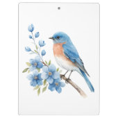 Blue bird with blue flowers クリップボード (裏面)