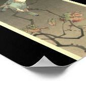 Blue Birds at Night by Seitei Watanabe 1851-1918 ポスター (角)