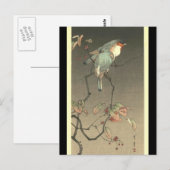 Blue Birds at Night by Seitei Watanabe 1851-1918 ポストカード (正面/裏面)