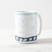 Blue birds mug-ceramic コーヒーマグカップ (正面右)