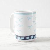 Blue birds mug-ceramic コーヒーマグカップ (正面左)