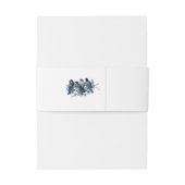 Blue Birds on a Branch金ゴールドフレームフローラI 招待状ベリーバンド (裏面例)