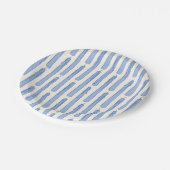 Blue Birthday Candlesticks ペーパープレート (アングル)