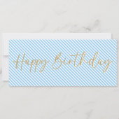 Blue Birthday Driving Lessons Gift Voucher Card 招待状 (裏面)
