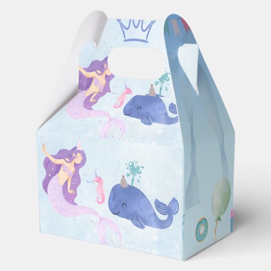 Blue  Birthday Invitation フェイバーボックス (正面)