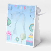 Blue  Birthday Invitation フェイバーボックス (裏面サイド)