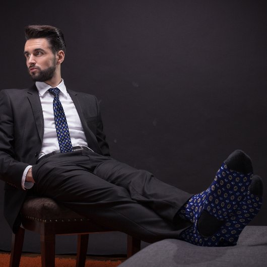 Blue Bitcoin Ethereum暗号化アイコン ネクタイ