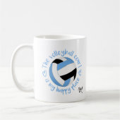 blue blackバレーボールコートは私の幸せな場所である コーヒーマグカップ (左)