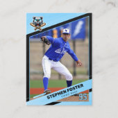 Blue & Black Baseball Trading Card, Baseball Card コーリングカード (正面)