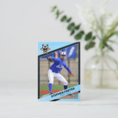 Blue & Black Baseball Trading Card, Baseball Card コーリングカード (スタンド正面)